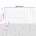 vidaXL Hexagonálny plot s stĺpom 50 x 1 m PVC potiahnutá oceľ Sivá