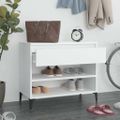 vidaXL Botník biely 70x36x60 cm spracované drevo
