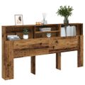 vidaXL Skrinka na čelo postele staré drevo 200x19x103,5 cm komp. drevo