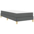 vidaXL Posteľ s pružinovým rámom Tmavo šedá 90 x 200 cm látka