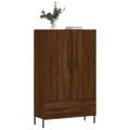 vidaXL Vysoká skrinka hnedý dub 69,5x31x115 cm kompozitné drevo