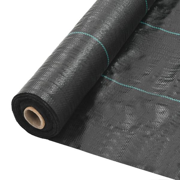 vidaXL Tkanina proti burine PP 2x5 m čierna