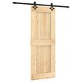 vidaXL Posuvné dvere 80 x 210 cm Masívne borovicové drevo (neupravené)