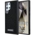 Obal Karl Lagerfeld pre Samsung Galaxy S24 Ultra KLHCS24LHDSPRK čierny HC RHINESTONE LOGO METAL PLATE