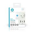 SmartLife chytrá zásuvka NEDIS WIFIP151EWT /Wi-Fi/meranie spotreby/16A/3680W/biela