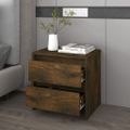 vidaXL Nočné stolíky 2 ks údený dub 45x34,5x44,5 cm drevotrieska