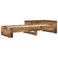 vidaXL Rám postele s čelom Staré drevo 80 x 200 cm Kompozitné drevo