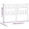 vidaXL Čelo postele sivé 145,5x4x100 cm masívna borovica