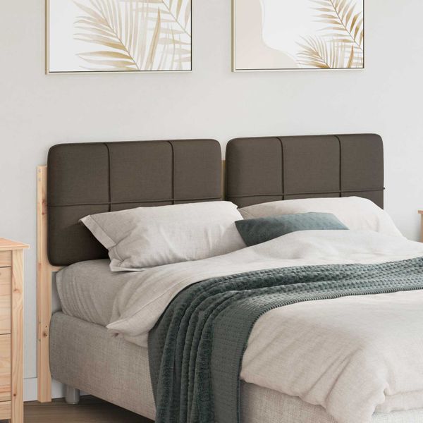 vidaXL Čalúnené čelo postele s čelnou doskou Hnedá a taupe 135 cm