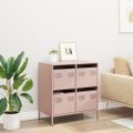 vidaXL Komoda ružová 68x39x73,5 cm oceľ valcovaná za studena