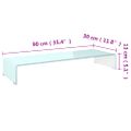 vidaXL TV stojan/stojan pod monitor, sklo, zelený 90x30x13 cm