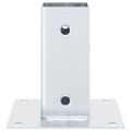 vidaXL Podnože stĺpikov štvorcové 4 ks Strieborná 61x61 mm