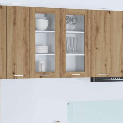 vidaXL Závesná skrinka s úložiskom 2 pcs Remeselný dub 40 x 31 x 80 cm