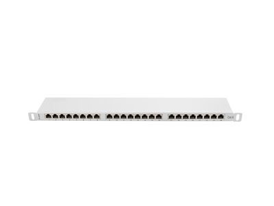 Lanberg patch panel 24 portov 0,5u 19'' CAT.6 ftp tienený šedý