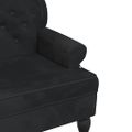 vidaXL Lavica s operadlom čierna 119,5x64,5x75 cm zamatová