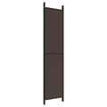 vidaXL 5-panelový paraván hnedá 250x220 cm látkový