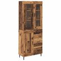 vidaXL Highboard 2 ks Staré drevo 69,5 x 34 x 180 cm Kompozitné drevo