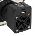 vidaXL Sporák na drevo s USB ventilátorom strieborný 35,5x26x28cm oceľ