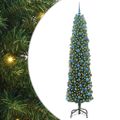 vidaXL Umelý vianočný stromček Zelená 240 cm PVC, oceľ a plast