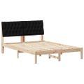 vidaXL Rám postele s čalúneným čelom Hnedá 150 x 200 cm