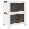 vidaXL stohovateľný úložný box kolesami 2vrstvový 28L 48,5x29,5x59,5cm