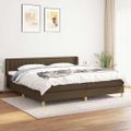 vidaXL Boxspring posteľ s matracom tmavohnedá 200x200 cm látka