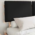 vidaXL Rám postele s čalúneným čelom Čierna 160 x 200 cm