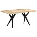 vidaXL Jedálenský stôl 160x80x76 cm surové mangovníkové drevo