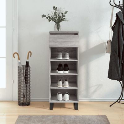 vidaXL Botník sivý dub sonoma 40x36x105 cm spracované drevo