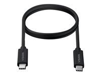 USB kábel - USB-C (M) do USB-C (M) - USB 3.1 Gen 2 / Thunderbolt 3 - 3 A - 1 m - reverzibilné konektory - čierna