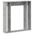 vidaXL Rám krbu Betónovo sivá 100 x 20 x 100 cm Kompozitné drevo