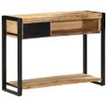 vidaXL Konzolový stolík 100x35x75 cm Masívne hrubé drevo Mango