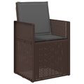 vidaXL Záhradný jedálenský set 9 ks Hnedá a antracitová PP