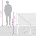 vidaXL Hexagonálny plot s stĺpom 50 x 0,8 m PVC potiahnutá oceľ Sivá