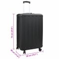 vidaXL Kufor so zámkom Čierna 50 x 30 x 76 cm ABS plast