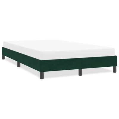 vidaXL Rám postele bez matraca Tmavo zelená 120x210 cm Zamat