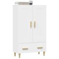 vidaXL Vysoká skrinka biela 70x31x115 cm spracované drevo