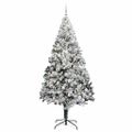 vidaXL Umelý vianočný stromček Biela 240 cm PVC a Oceľ a Plast