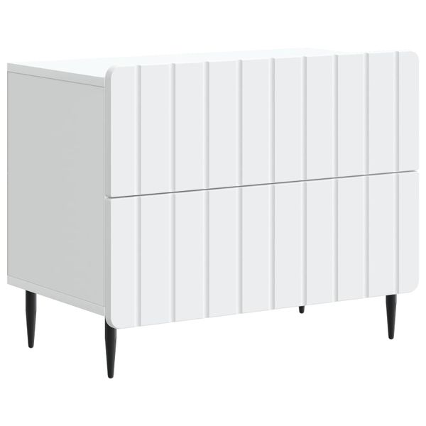 vidaXL Nočný stolík Biela 62 x 34,5 x 49,5 cm Kompozitné drevo