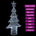 vidaXL Vianočný stromček 240 LED Studená biela 180 cm Akryl