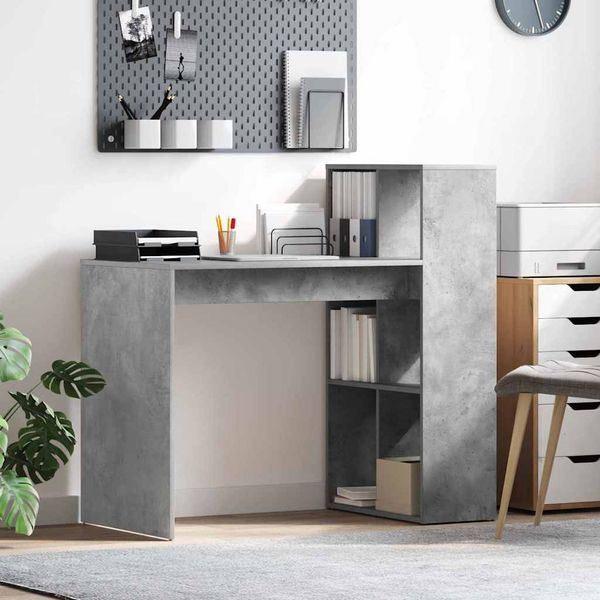 vidaXL Stôl Betónová šedá 108 x 55 x 103.5 cm Kompozitné drevo