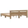 vidaXL Rám postele Remeselný dub 203 x 185 x 70 cm Kompozitné drevo
