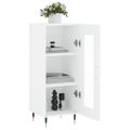 vidaXL Komoda biela 34,5x34x90 cm spracované drevo