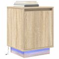 vidaXL Nočné skrinky s LED osvetlením 2 ks Dub sonoma 38x34x50 cm