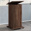 vidaXL Rečnícky pult kolieska zásuvka hnedý dub 55x55x107 cm kom.drevo