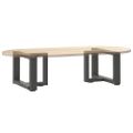 vidaXL Nohy konferenčného stolíka v tvare T, 2 ks, antracitové, 50x25x(30-31) cm, oceľ