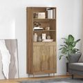 vidaXL Highboard Remeselný dub 69,5 x 34 x 180 cm Kompozitné drevo