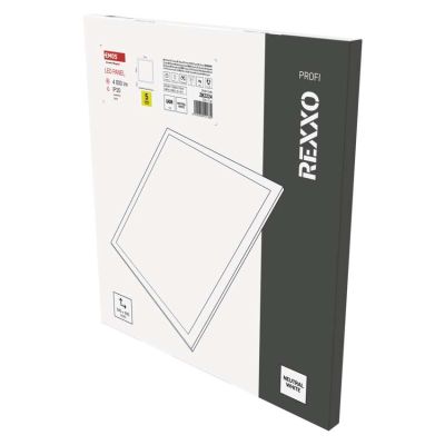 LED panel REXXO 60 x 60 cm / 24 mm, 36 W, 4 000 lm, vstavaný, neutr. biela, UGR<19, IP20