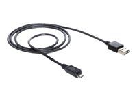 Kábel USB - Micro USB typ B (M) na USB (M) - USB 2.0 - 1 m - čierna
