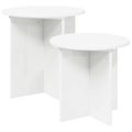 vidaXL Sada príručných stolíkov 2 ks Ø 45 x 45 cm Konštruované drevo